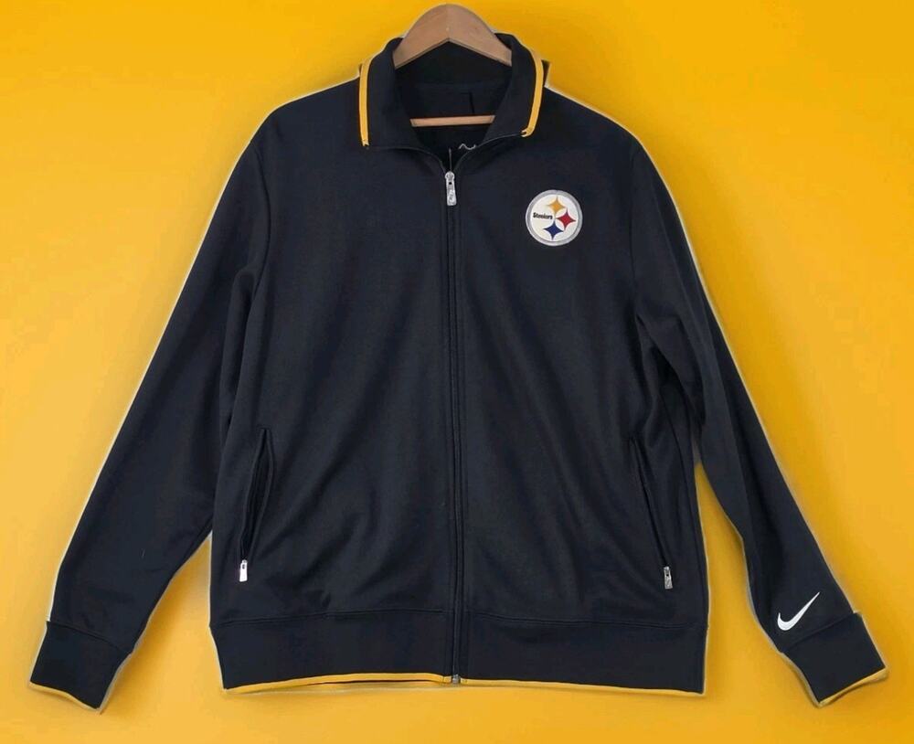 Nike NFL On Field Pittsburgh Steelers Football Men’s XXL Full Zip Track Jacket
